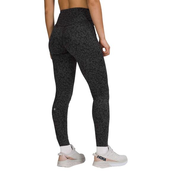 Lululemon Base Pace High Rise Running Tight Camo Deep Coal Women's Size 18 EUC - Picture 2 of 9